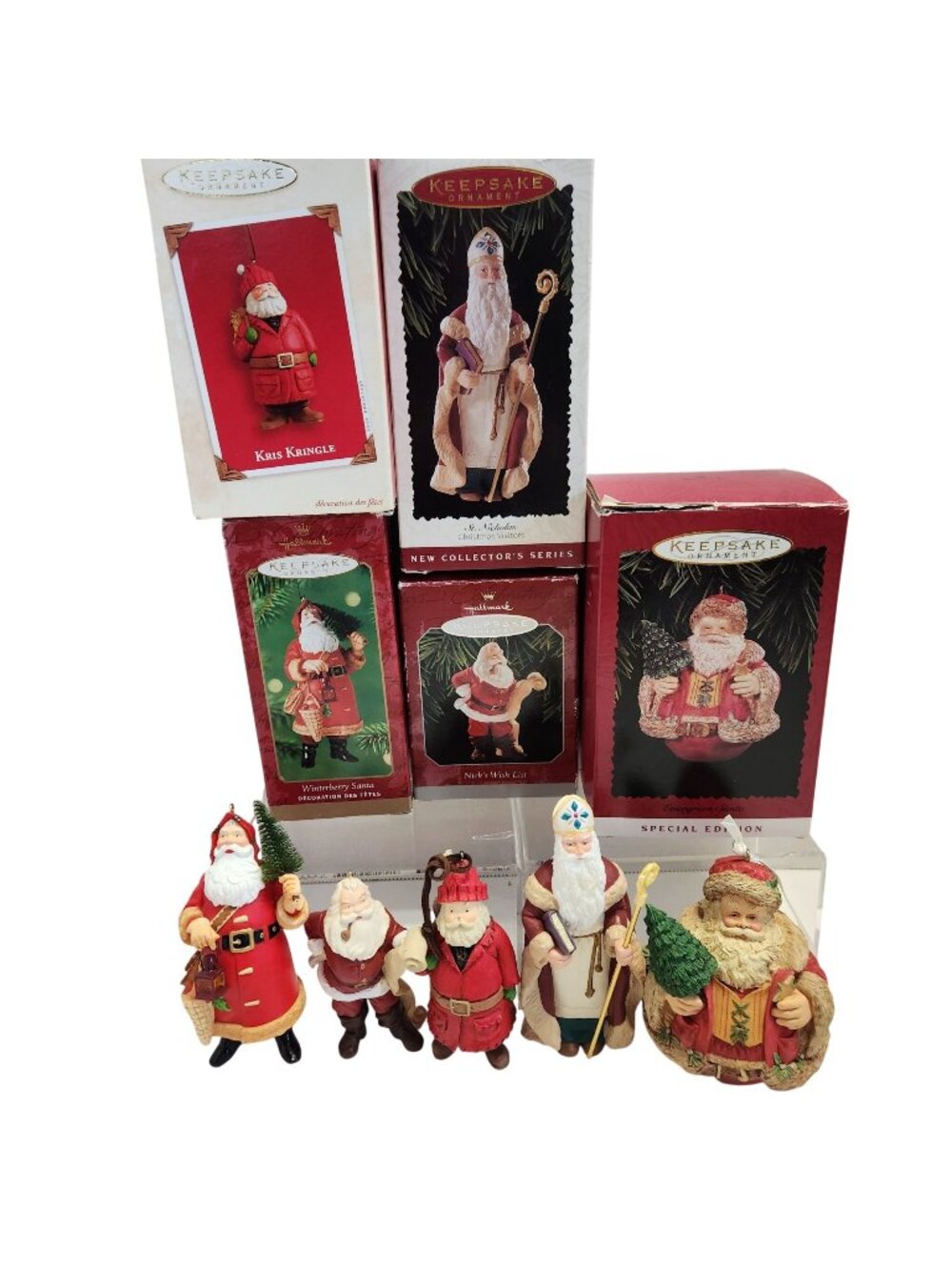 Hallmark Keepsake Ornaments Lot Of 5 Santa Figures Special Edition Collectibles